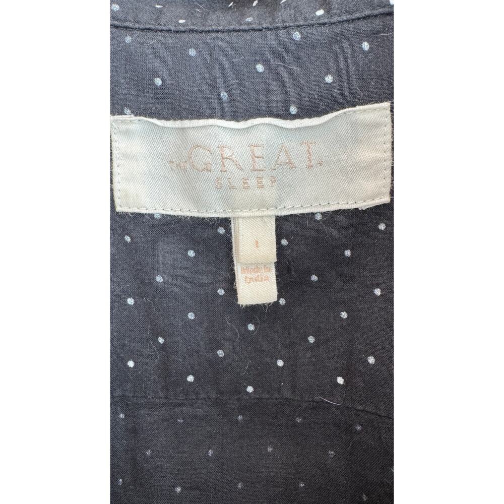 The Great Mini Polka Dot Pajama Set Black Top Cropped Pants Size 1 (Small) - Picture 4 of 12